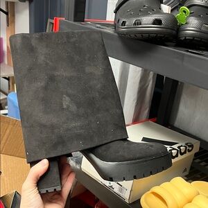 Black Suede Platform Boots